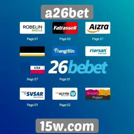 Variedade de métodos de pagamento no a26bet